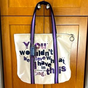 Used Once! Rare Coach Poppy “You Wouldn’t Believe” Glam Tote